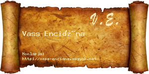 Vass Enciána névjegykártya